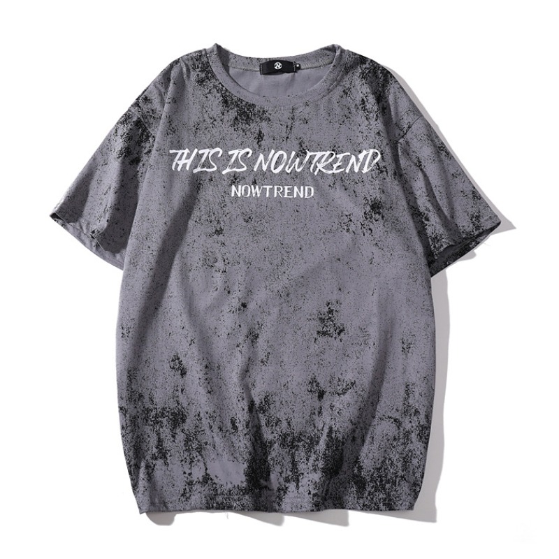 

lovely Casual O Neck Letter Print Dark Grey T-shirt