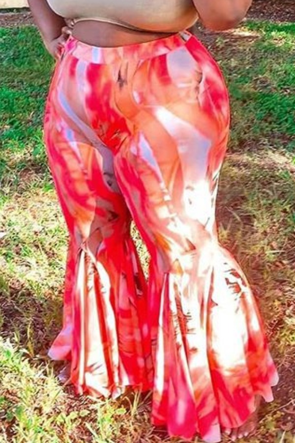 

lovely Stylish Print Red Pants