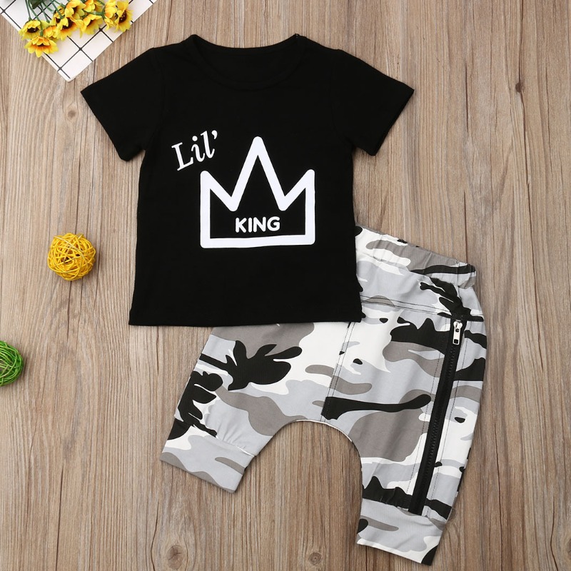 

lovely Casual O Neck Print Pink Boy Two-piece Pants Set, Black