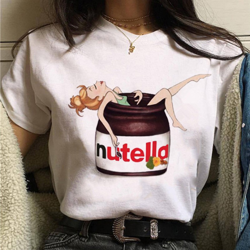 

lovely Casual O Neck Print White T-shirt