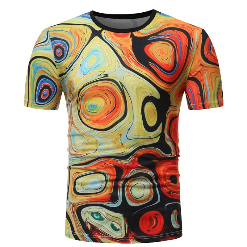 

lovely Leisure O Neck Print Multicolor T-shirt, Multi