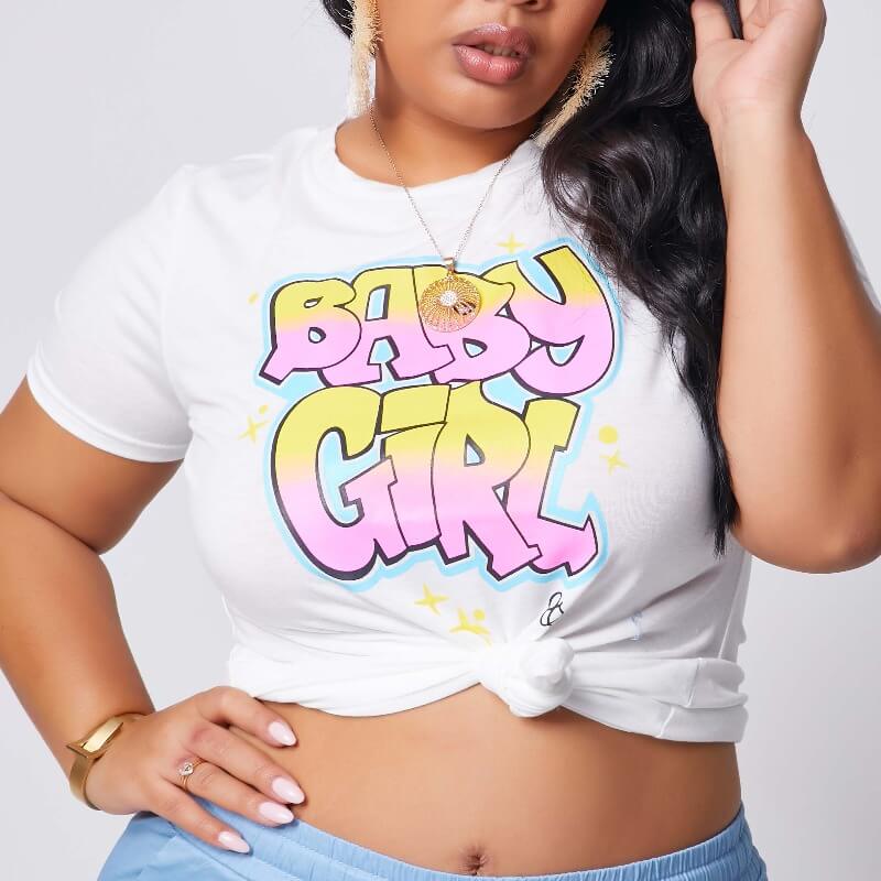 

Lovely Casual Letter Print White Plus Size T-shirt