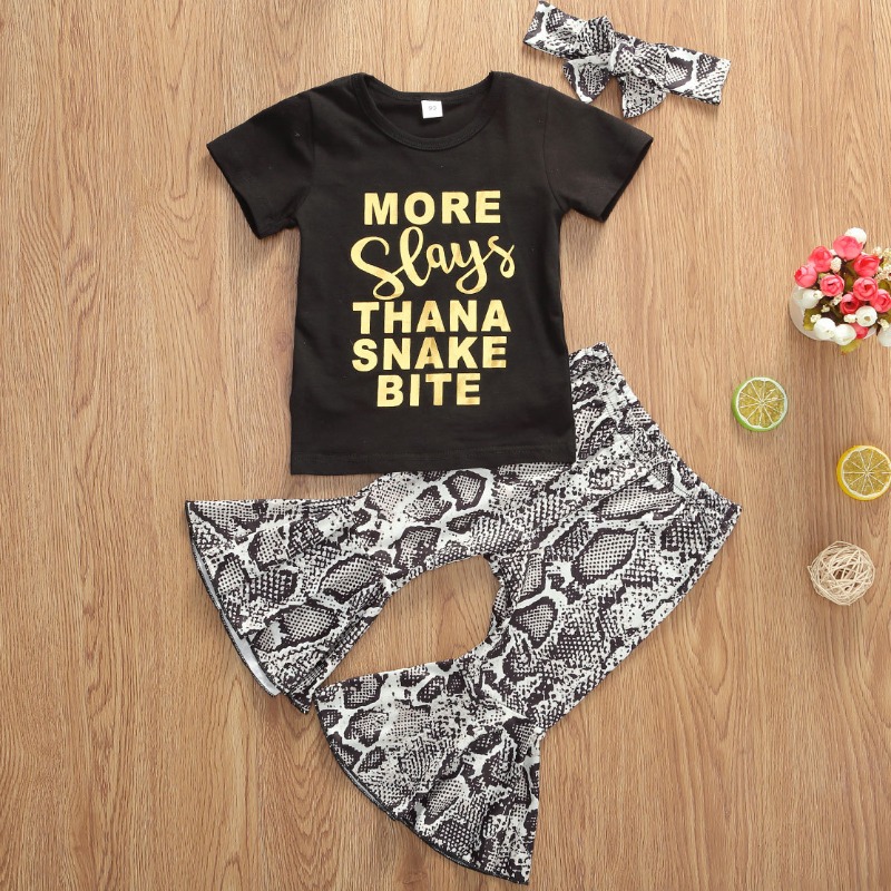 

lovely Stylish O Neck Print Black Girl Two-piece Pants Set