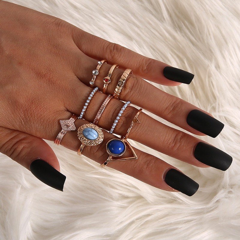 

lovely Stylish 10-piece Gold Ring