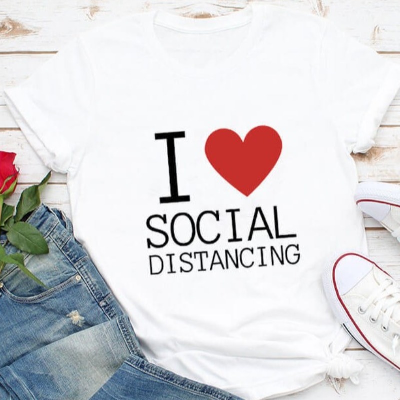 

Lovely Leisure O Neck Print White T-shirt