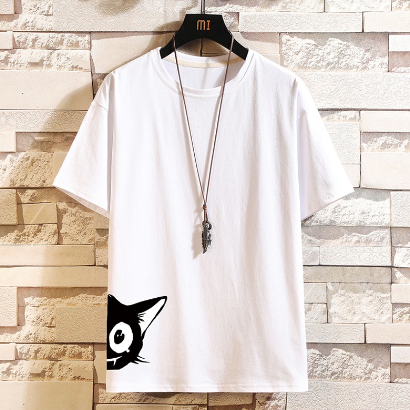 

lovely Casual O Neck Print White T-shirt