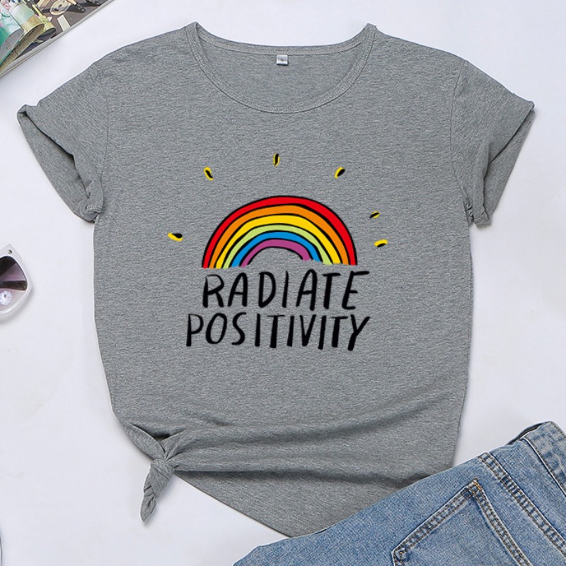 

lovely Street O Neck Print Grey Plus Size T-shirt