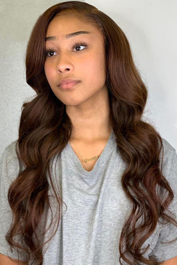 

lovely Trendy Long Curly Brown Wigs