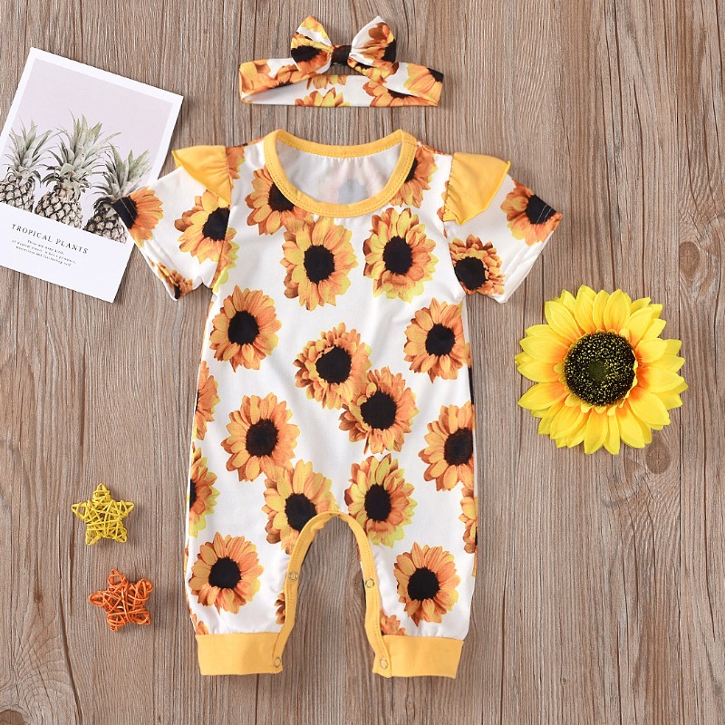 

lovely Stylish Floral Print White Girl One-piece Jumpsuit