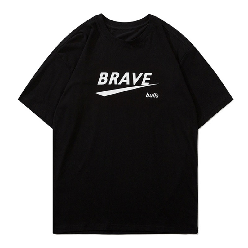 

lovely Leisure O Neck Letter Black T-shirt