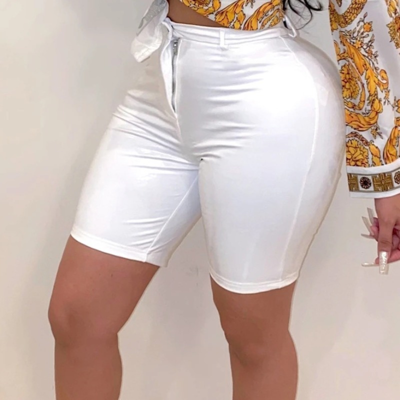 

lovely Casual Skinny White Denim Shorts