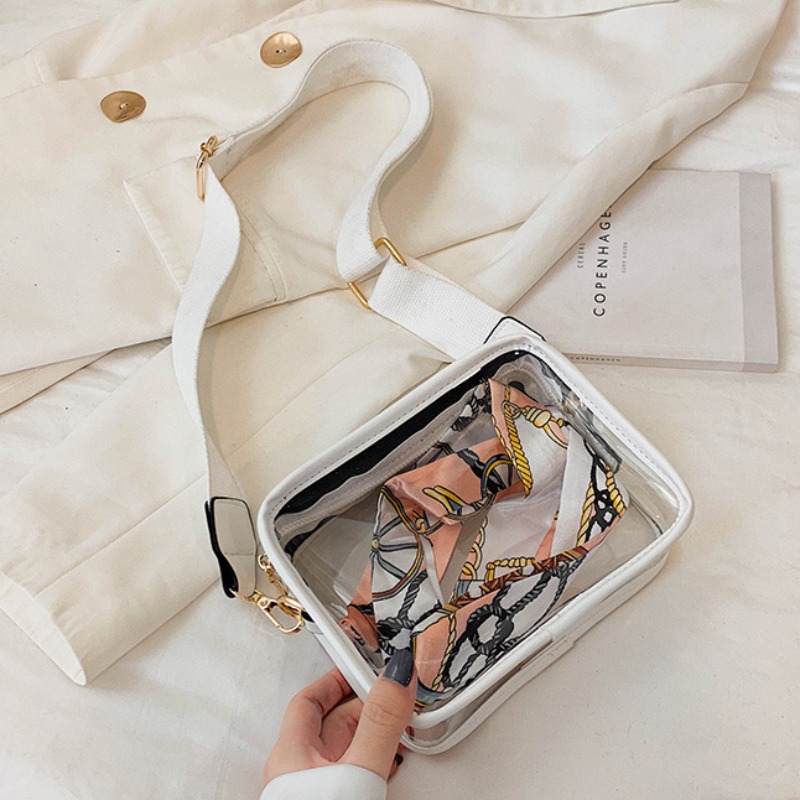 

lovely Chic See-through White Crossbody Bag