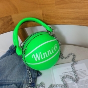 Lovely Chic Basketball Green Crossbody Bag