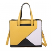 lovely Trendy Patchwork Yellow Messenger Bag