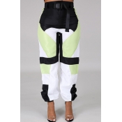 lovely Sportswear Patchwork Black Pants