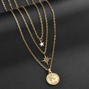 lovely Stylish Hollow-out Gold Necklace