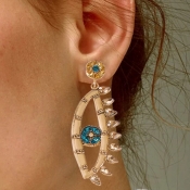 lovely Stylish Eye Gold Earring