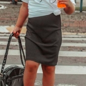 lovely Casual Basic Black Girl Skirt