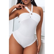 lovely Sexy Skinny White Bodysuit