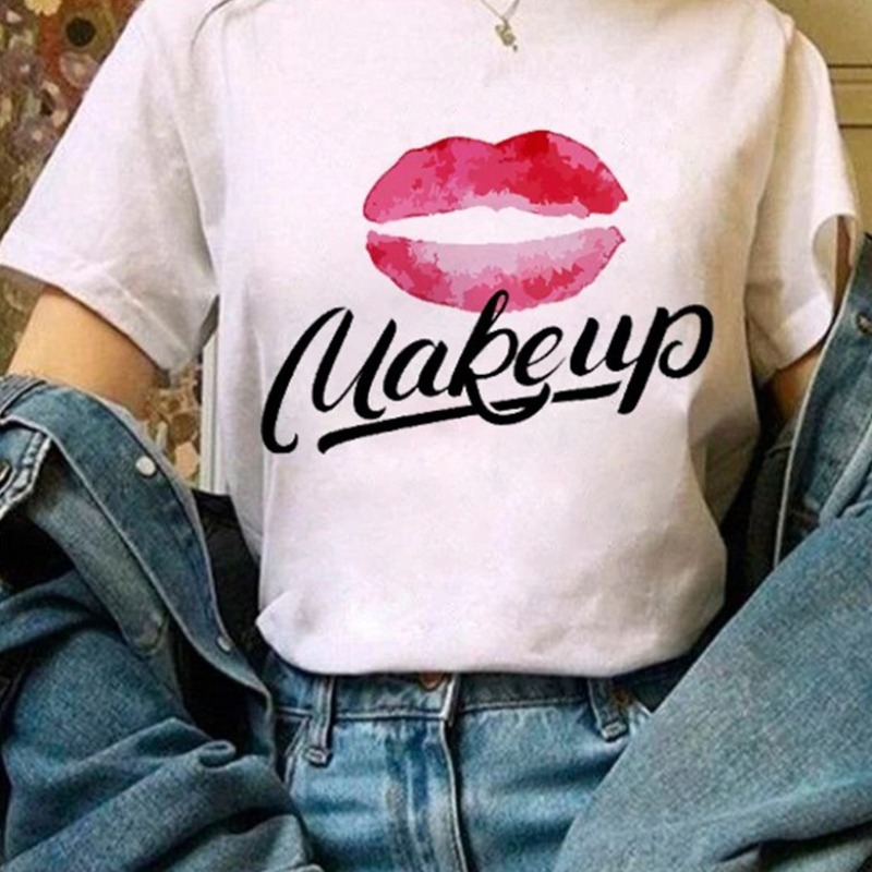 

lovely Leisure O Neck Print Red T-shirt