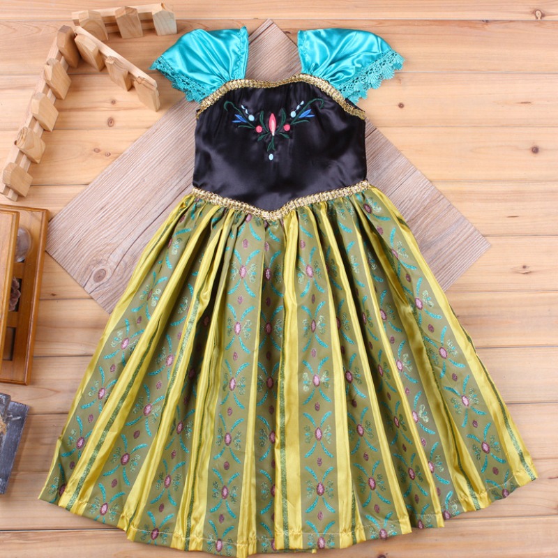 

lovely Sweet Print Patchwork Green Ankle Length Dress