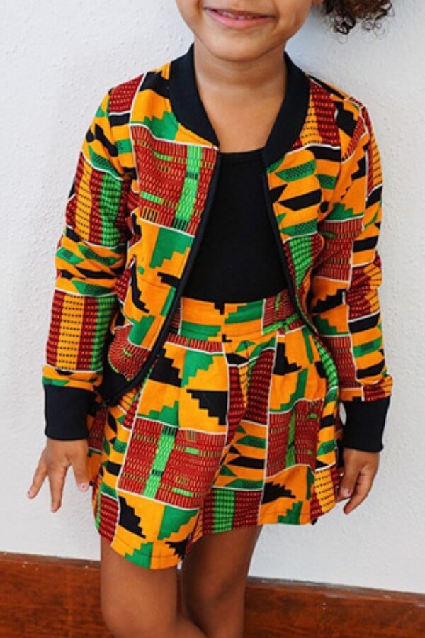 

Lovely Girl Casual Print Multicolor Two-piece Skirt Set, Multi