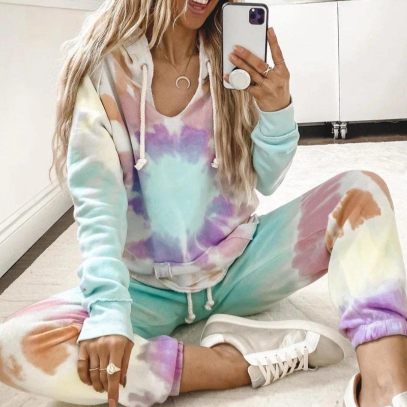 

lovely Sportswear Tie-dye Multicolor Loungewear, Multi