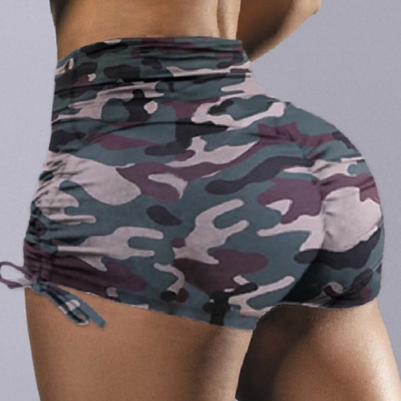 

lovely Sportswear Camo Print Green Shorts