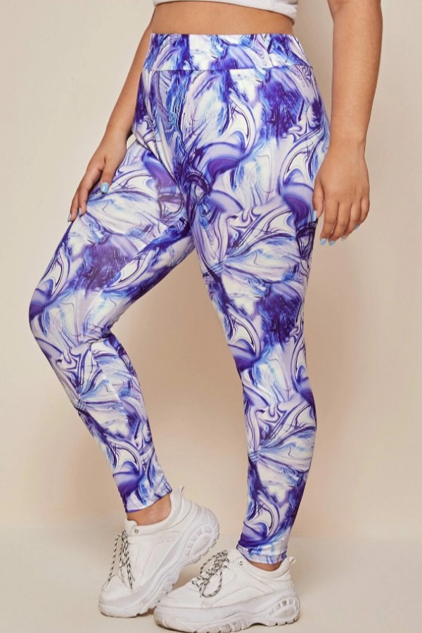 

lovely Casual Tie-dye Purple Pants
