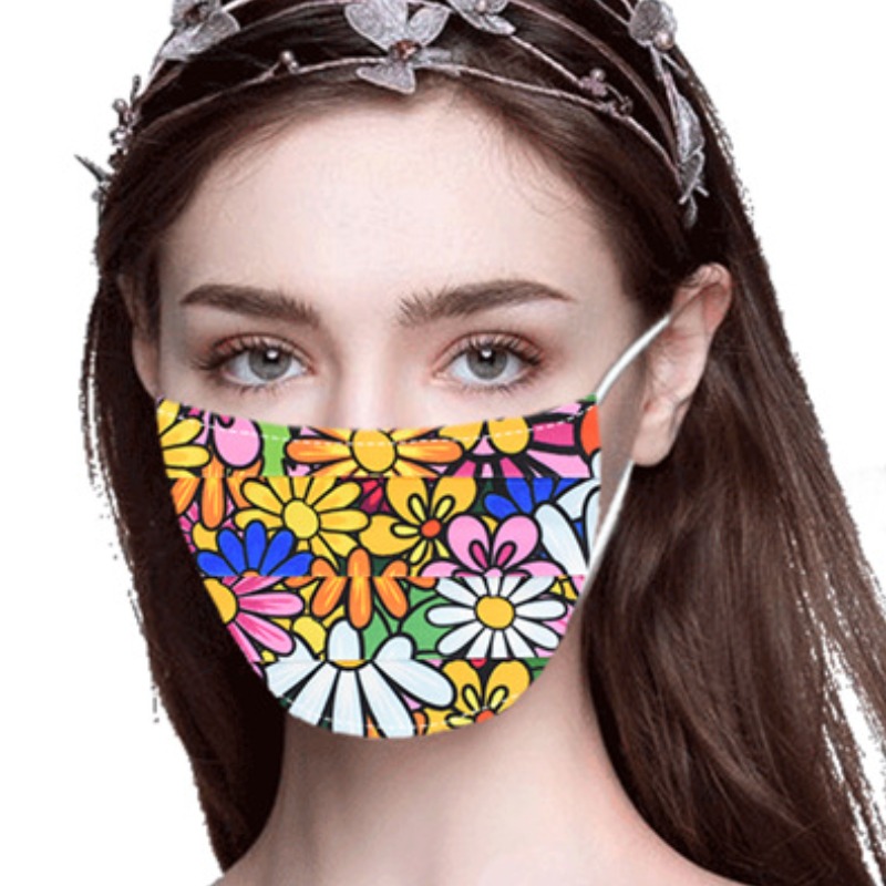 

lovely Print Yellow Face Mask