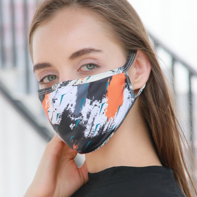 

lovely Print Orange Face Mask