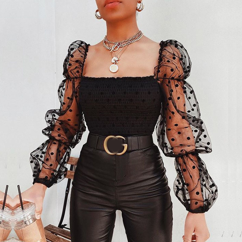 

lovely Stylish Patchwork Black Blouse