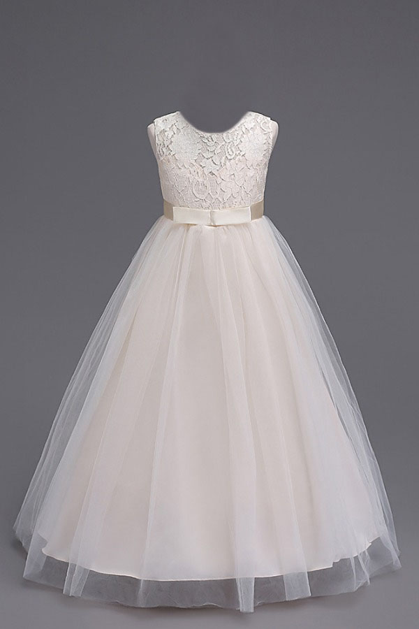 

lovely Temperament Patchwork White Girl Ankle Length Dress