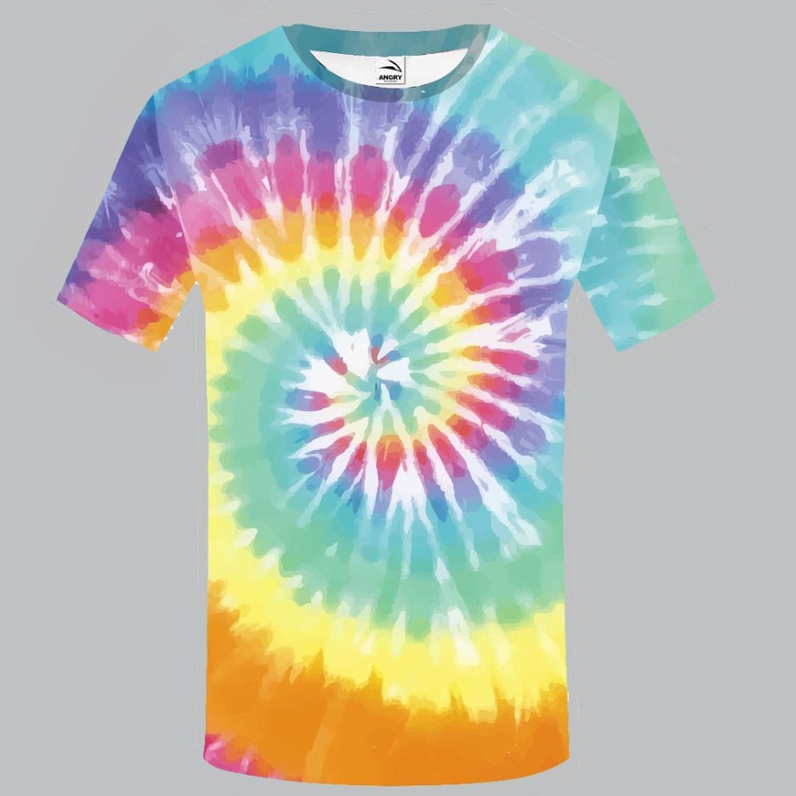 

lovely Stylish O Neck Tie-dye Green T-shirt