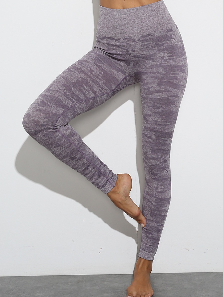 

lovely Sportswear High-waisted Skinny Purple Pants