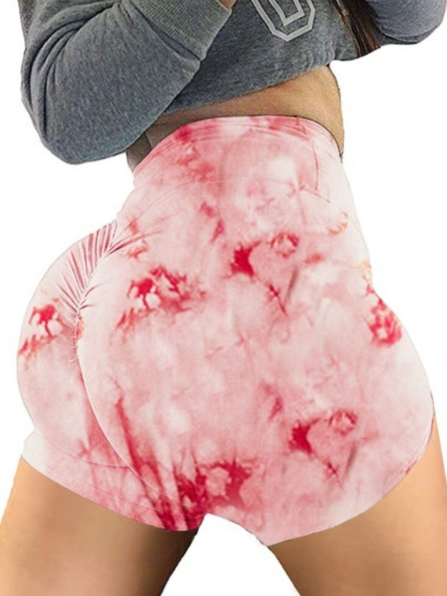 

lovely Sportswear Tie-dye Red Shorts