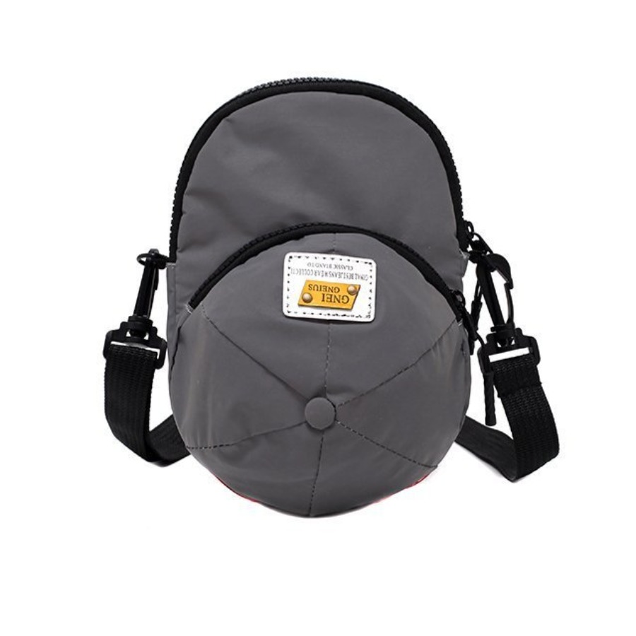 

lovely Chic Cap Grey Crossbody Bag