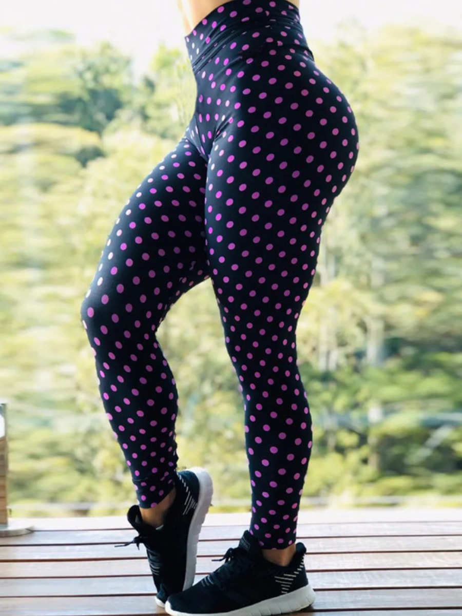 

Lovely Sportswear Dot Print Black Pants