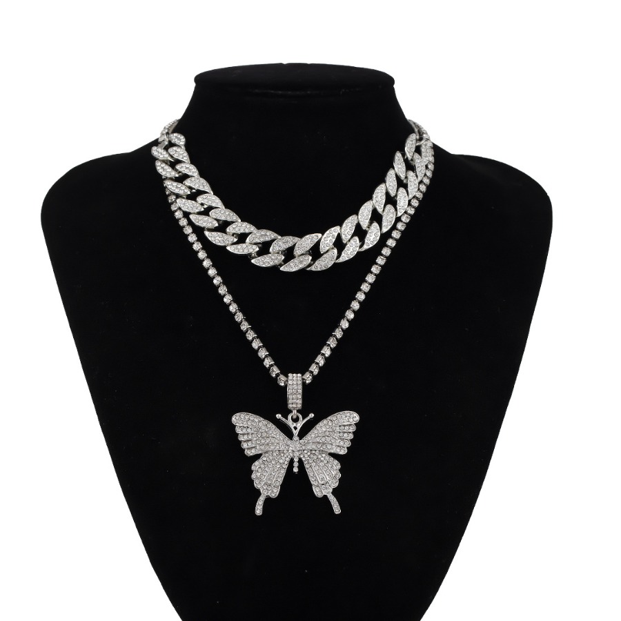 

lovely Temperament Butterfly Silver Necklace