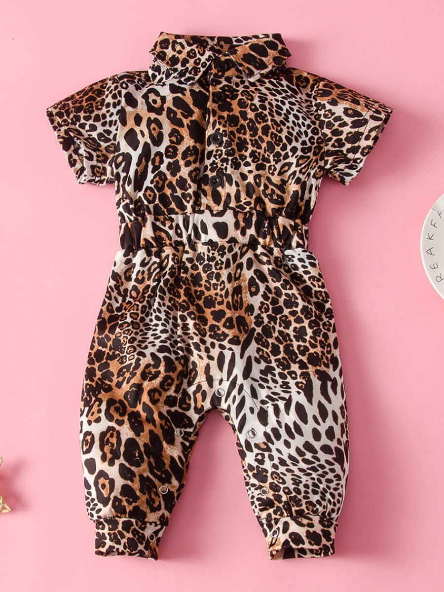 

lovely Trendy Leopard Print Girl One-piece Jumpsuit