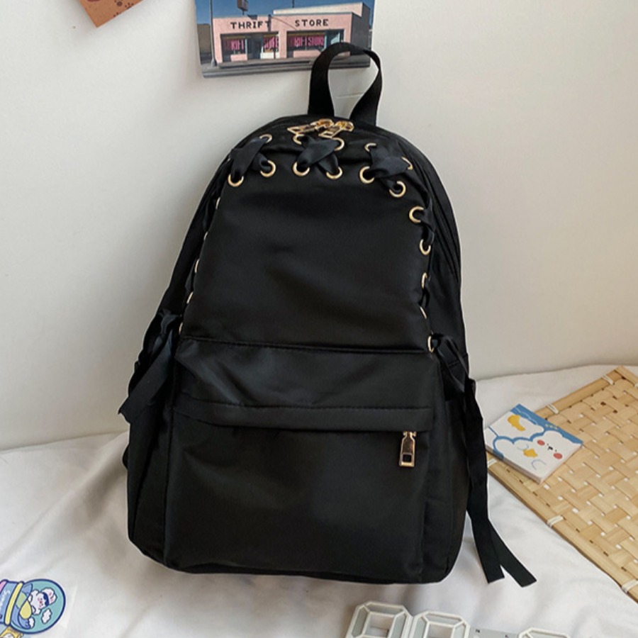 

lovely Trendy Bandage Design Black Backpack