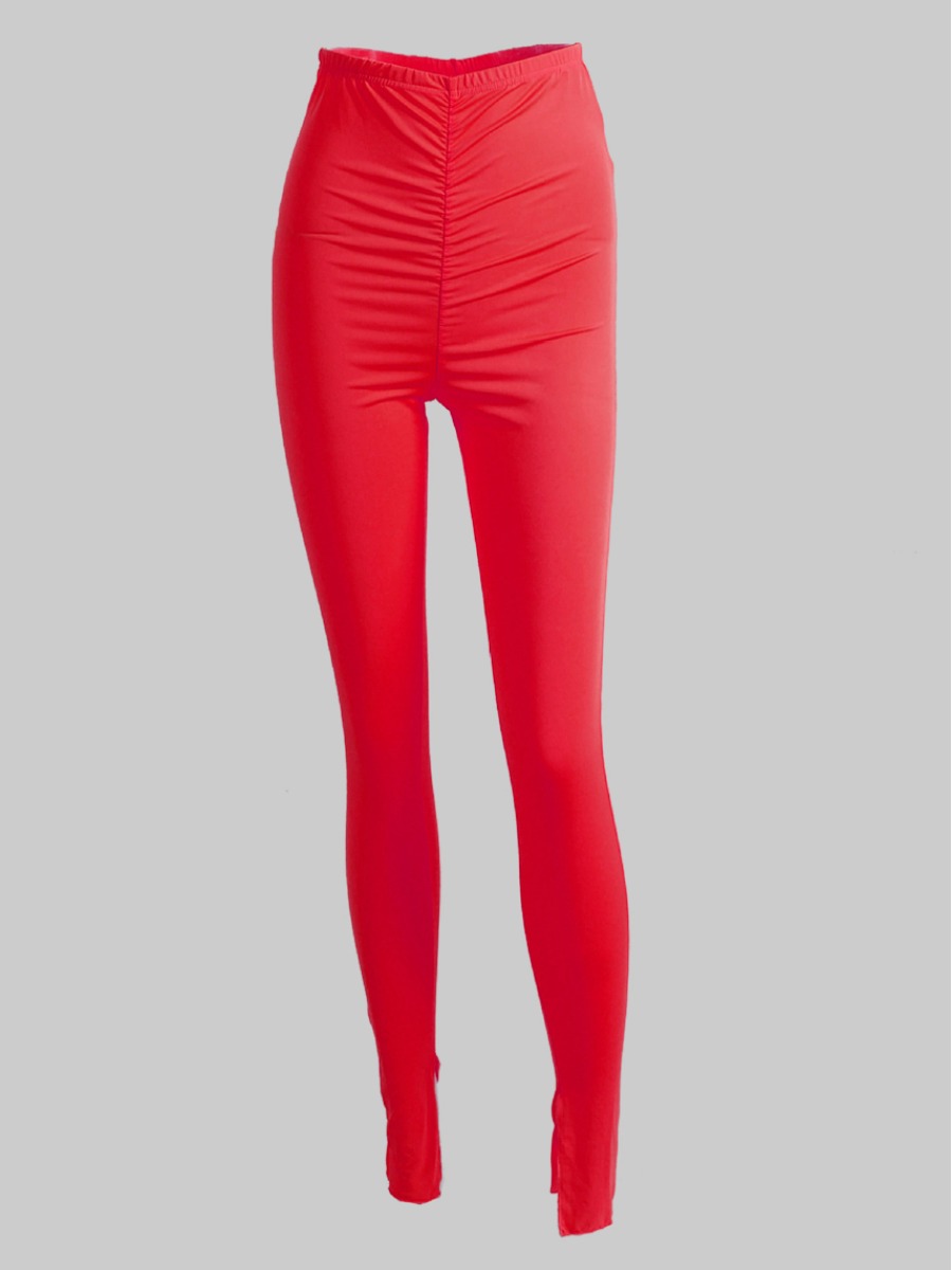 Lovely Casual Basic Skinny Red Plus Size Pantslovelywholesale Wholesale Shoeswholesale 9386