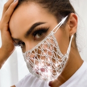 lovely Hollow-out Silver Face Mask