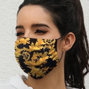 lovely Print Yellow Face Mask