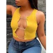 Lovely Sexy Skinny Yellow Camisole