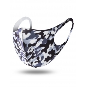 lovely Camo Print Grey Face Mask