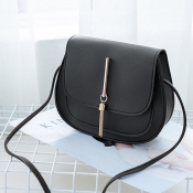 lovely Casual Tassel Design Black Crossbody Bag