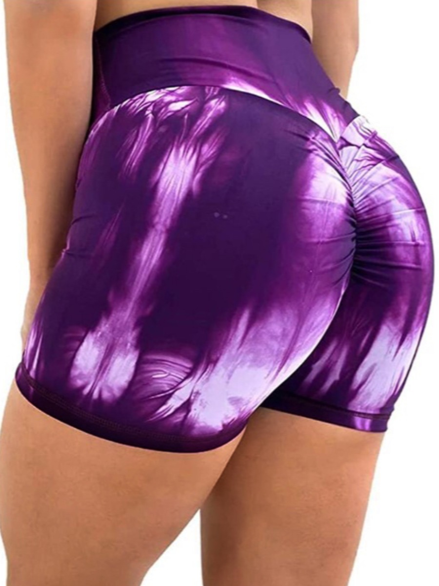 

lovely Sportswear Tie-dye Purple Shorts