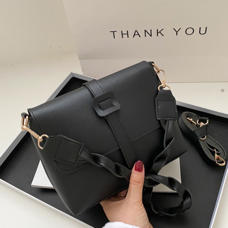 

lovely Chic Basic Black Crossbody Bag