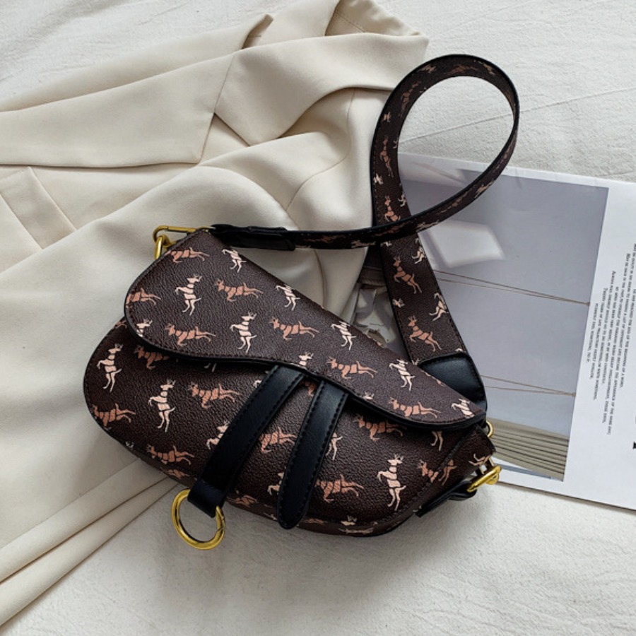

lovely Stylish Print Coffee Crossbody Bag